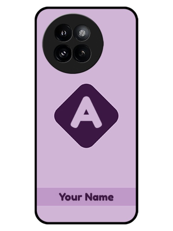 Custom Xiaomi 14 Civi Custom Glass Phone Case - Custom Letter In Curved Badge Design