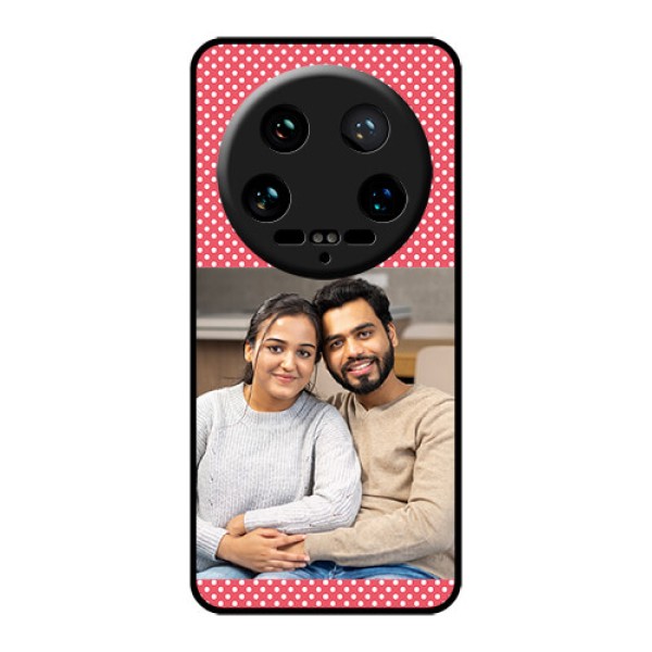 Xiaomi 14 Ultra Custom Glass Phone Case - White Dotted Design