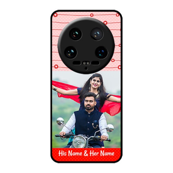 Xiaomi 14 Ultra Custom Glass Phone Case - Red Pattern Case Design Xiaomi 14 Ultra Custom Glass Phone Case - Red Pattern Case Design