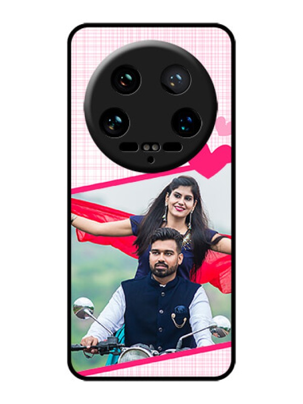 Custom Xiaomi 14 Ultra Custom Glass Phone Case - Love Shape Heart Design