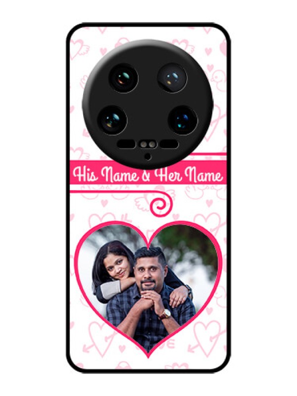 Custom Xiaomi 14 Ultra Custom Glass Phone Case - Heart Shape Love Design