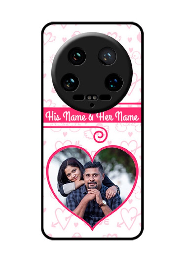 Xiaomi 14 Ultra Custom Glass Phone Case - Heart Shape Love Design