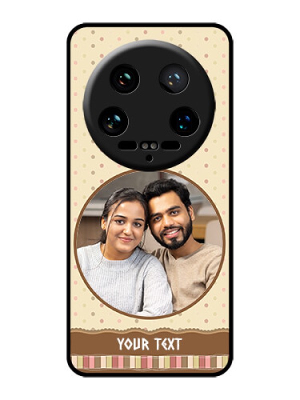 Custom Xiaomi 14 Ultra Custom Glass Phone Case - Brown Dotted Mobile Case Design