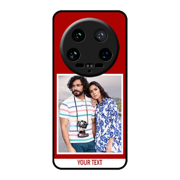 Xiaomi 14 Ultra Custom Glass Phone Case - Red Color Design Xiaomi 14 Ultra Custom Glass Phone Case - Red Color Design