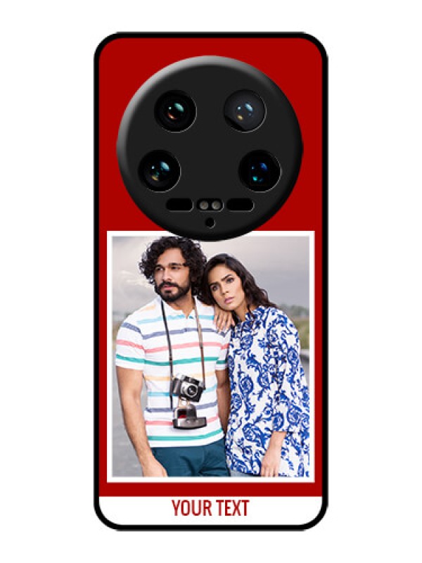 Custom Xiaomi 14 Ultra Custom Glass Phone Case - Red Color Design