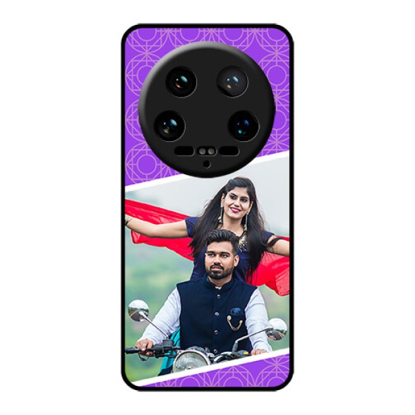 Xiaomi 14 Ultra Custom Glass Phone Case - Violet Color Pattern Design