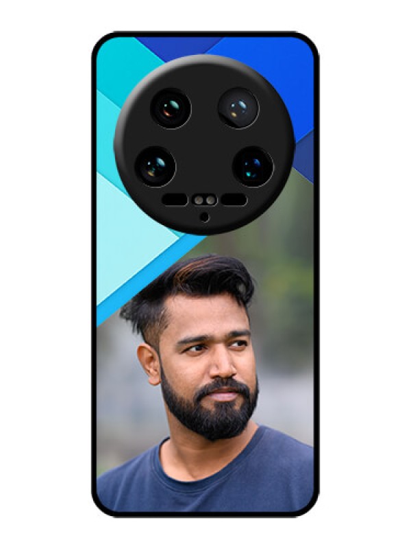 Custom Xiaomi 14 Ultra Custom Glass Phone Case - Blue Pattern Design