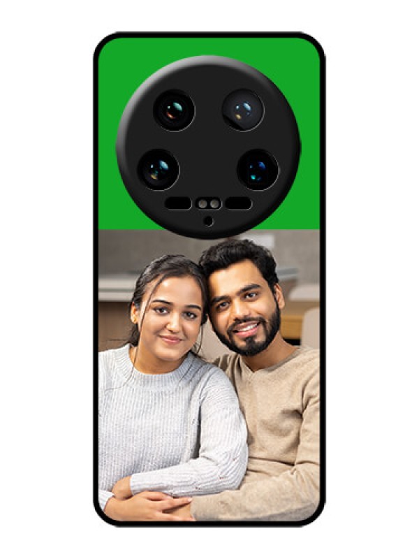 Custom Xiaomi 14 Ultra Custom Glass Phone Case - Green Pattern Design