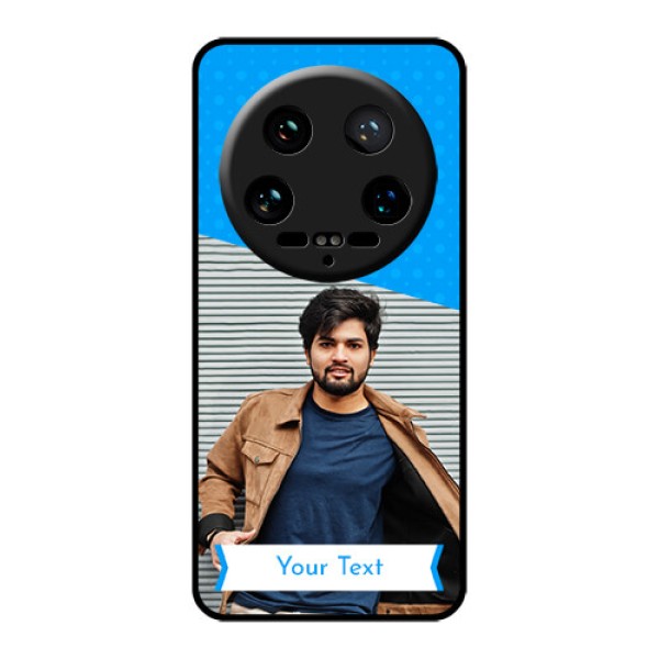 Xiaomi 14 Ultra Custom Glass Phone Case - Simple Blue Color Design Xiaomi 14 Ultra Custom Glass Phone Case - Simple Blue Color Design