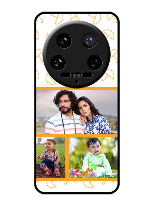 Custom Xiaomi 14 Ultra Custom Glass Phone Case - Yellow Pattern Design