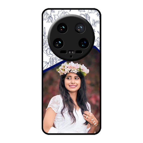Xiaomi 14 Ultra Custom Glass Phone Case - Classy Floral Design