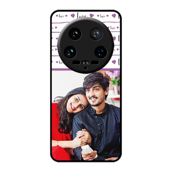 Xiaomi 14 Ultra Custom Glass Phone Case - Couples Heart Design