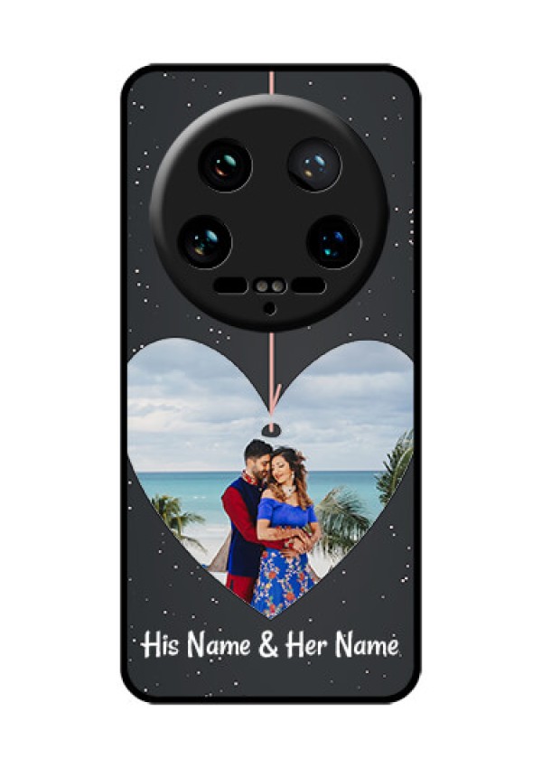 Xiaomi 14 Ultra Custom Glass Phone Case - Hanging Heart Design