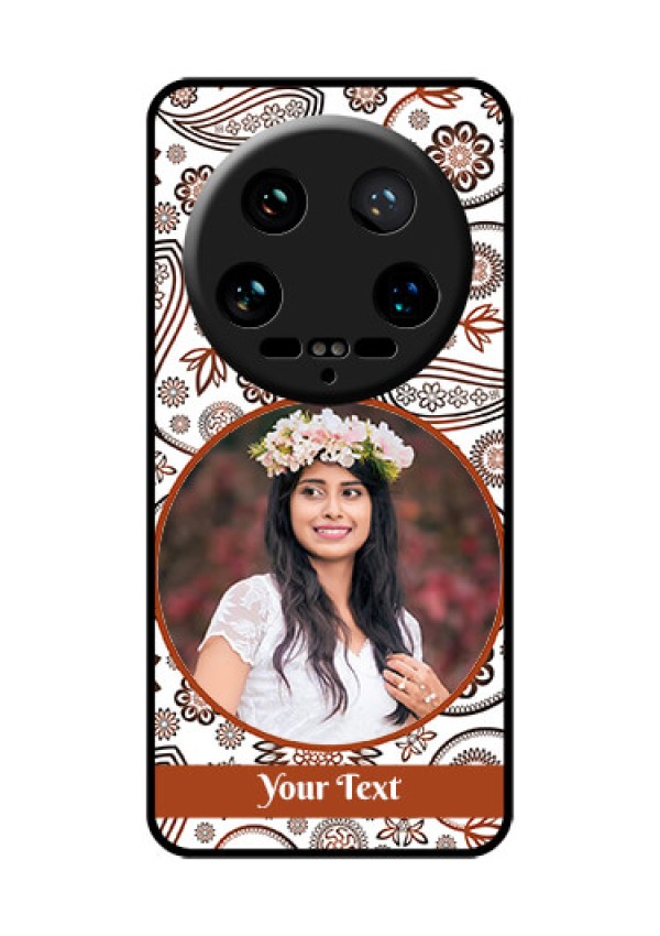 Xiaomi 14 Ultra Custom Glass Phone Case - Abstract Flower Design