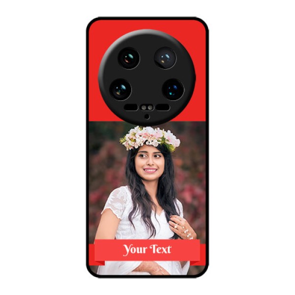 Xiaomi 14 Ultra Custom Glass Phone Case - Simple Red Color Design Xiaomi 14 Ultra Custom Glass Phone Case - Simple Red Color Design