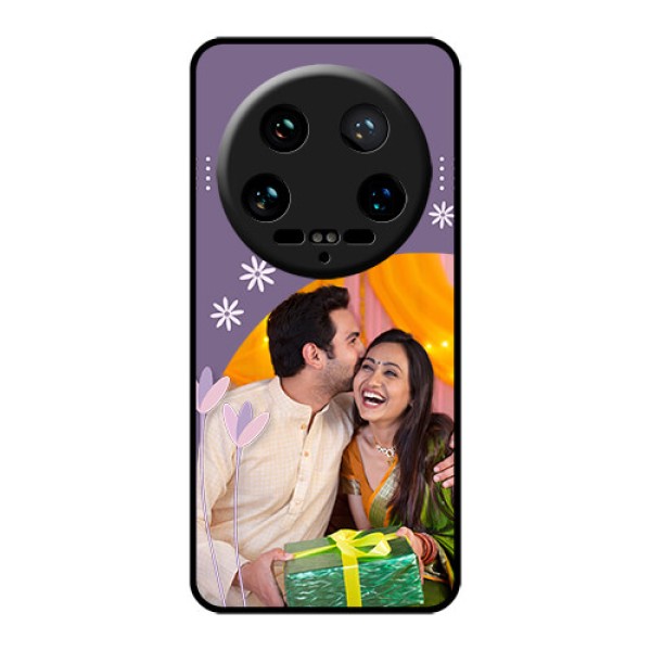 Xiaomi 14 Ultra Custom Glass Phone Case - Lavender Flowers Design Xiaomi 14 Ultra Custom Glass Phone Case - Lavender Flowers Design
