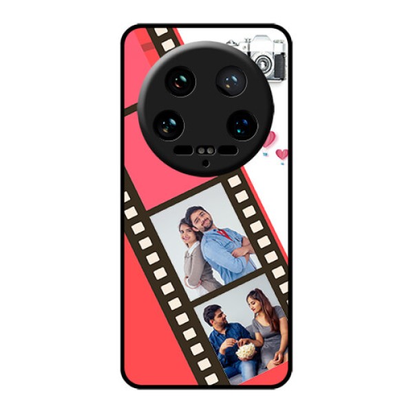 Xiaomi 14 Ultra Custom Glass Phone Case - 3 Image Holder With Film Reel Xiaomi 14 Ultra Custom Glass Phone Case - 3 Image Holder With Film Reel