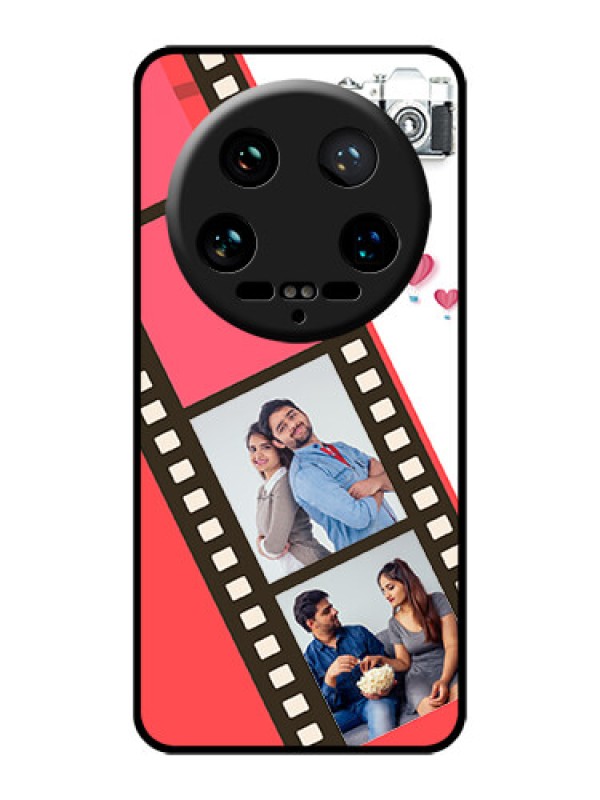 Custom Xiaomi 14 Ultra Custom Glass Phone Case - 3 Image Holder With Film Reel