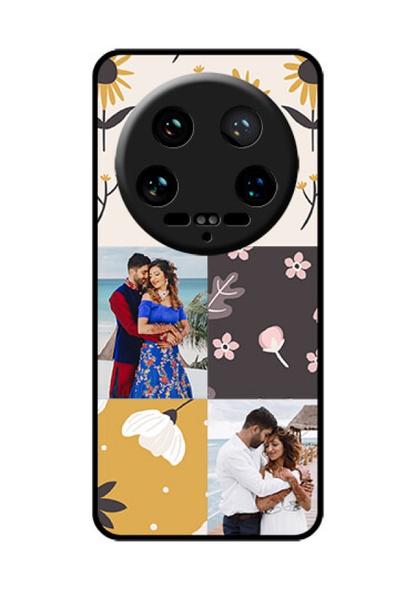 Xiaomi 14 Ultra Custom Glass Phone Case - 3 Images With Floral Design