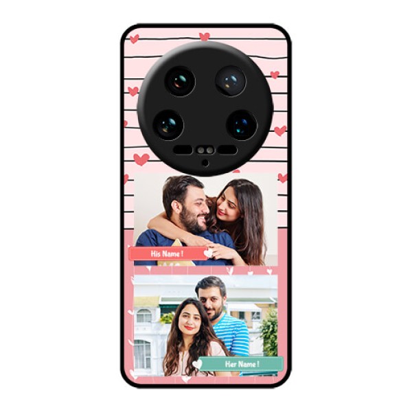 Xiaomi 14 Ultra Custom Glass Phone Case - Photo With Heart Design