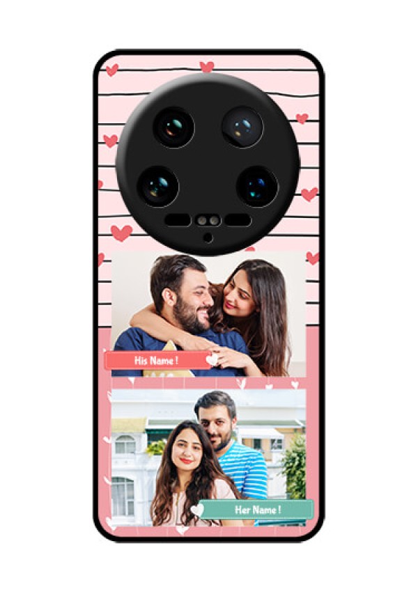 Xiaomi 14 Ultra Custom Glass Phone Case - Photo With Heart Design