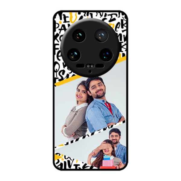 Xiaomi 14 Ultra Custom Glass Phone Case - Letters Pattern Design