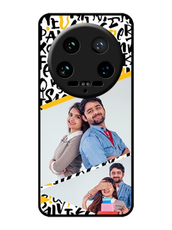 Custom Xiaomi 14 Ultra Custom Glass Phone Case - Letters Pattern Design