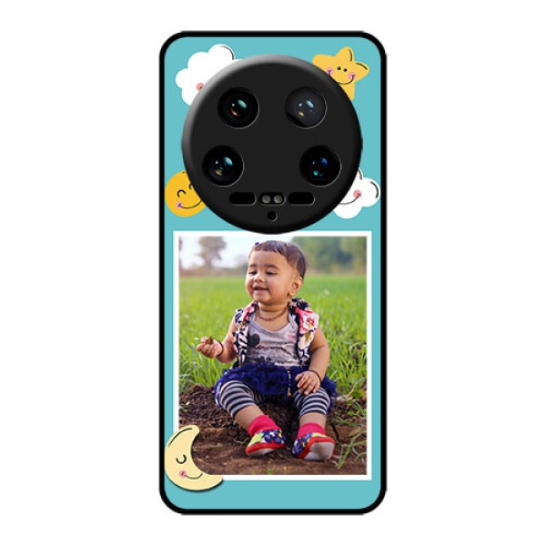 Xiaomi 14 Ultra Custom Glass Phone Case - Smiley Kids Stars Design Xiaomi 14 Ultra Custom Glass Phone Case - Smiley Kids Stars Design