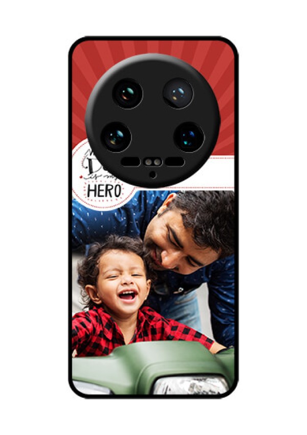 Xiaomi 14 Ultra Custom Glass Phone Case - My Dad Hero Design
