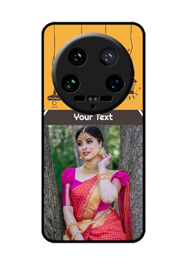 Xiaomi 14 Ultra Custom Glass Phone Case - With Family Picture And Icons