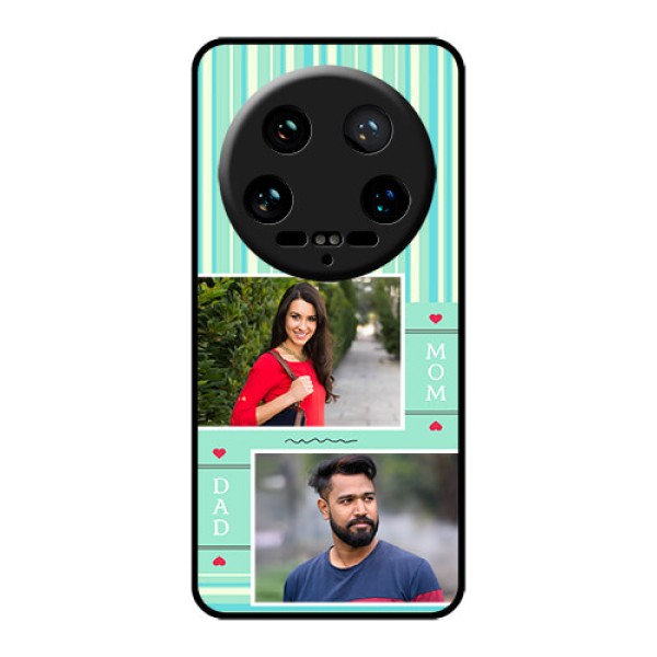 Xiaomi 14 Ultra Custom Glass Phone Case - Mom & Dad Pic Design