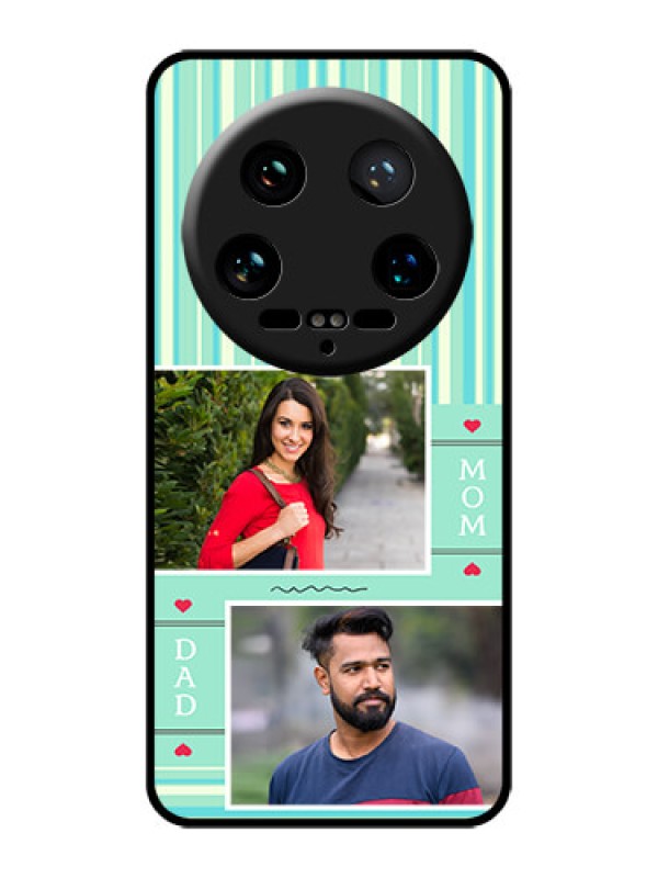 Custom Xiaomi 14 Ultra Custom Glass Phone Case - Mom & Dad Pic Design