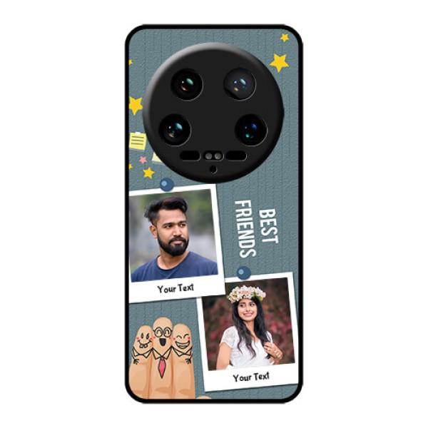 Xiaomi 14 Ultra Custom Glass Phone Case - Sticky Frames And Friendship Design Xiaomi 14 Ultra Custom Glass Phone Case - Sticky Frames And Friendship Design