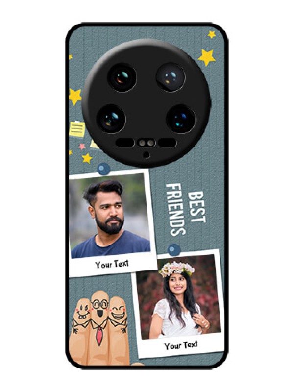 Custom Xiaomi 14 Ultra Custom Glass Phone Case - Sticky Frames And Friendship Design