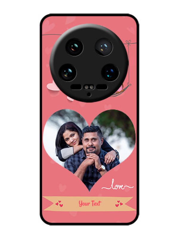 Custom Xiaomi 14 Ultra Custom Glass Phone Case - Peach Color Love Design