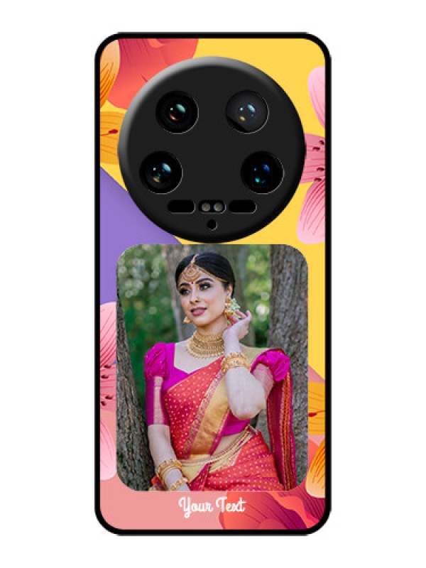 Custom Xiaomi 14 Ultra Custom Glass Phone Case - 3 Image With Vintage Floral Design