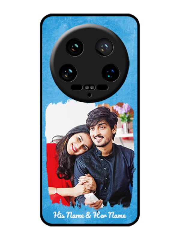 Custom Xiaomi 14 Ultra Custom Glass Phone Case - Blue Color Vintage Design