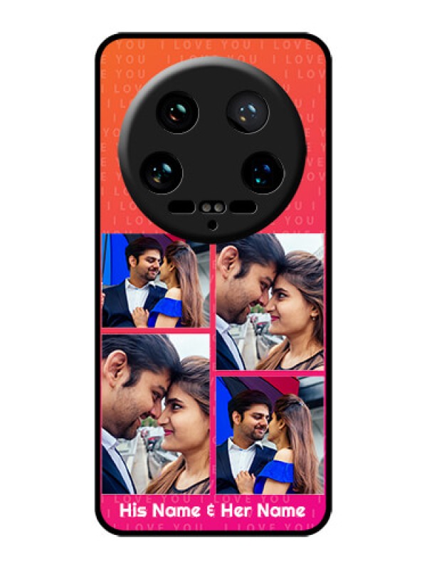 Custom Xiaomi 14 Ultra Custom Glass Phone Case - I Love You Pink Design
