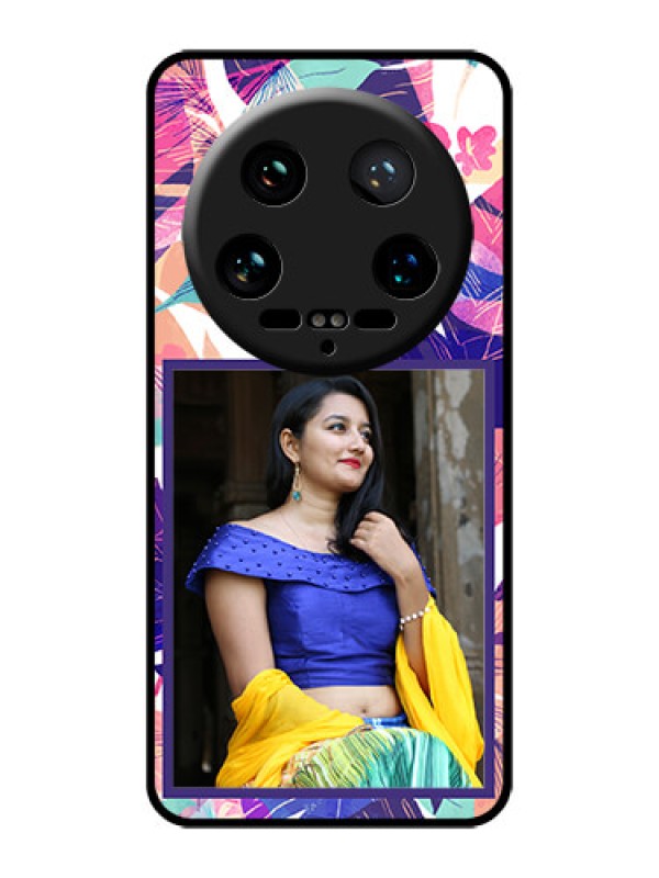 Custom Xiaomi 14 Ultra Custom Glass Phone Case - Abstract Floral Design