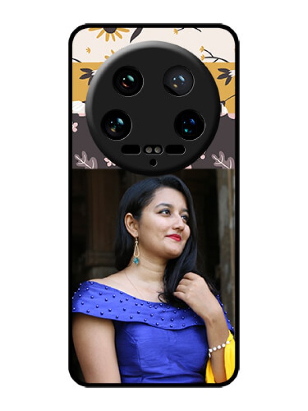 Custom Xiaomi 14 Ultra Custom Glass Phone Case - Stylish Floral Design