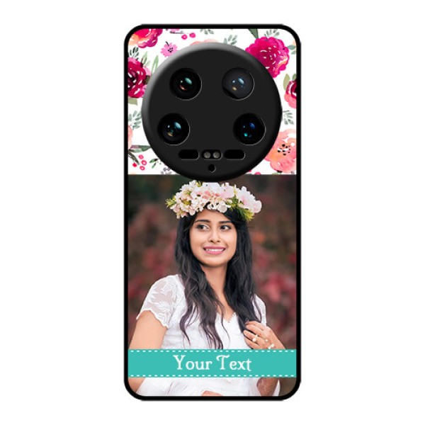 Xiaomi 14 Ultra Custom Glass Phone Case - Water Colors Floral Design Xiaomi 14 Ultra Custom Glass Phone Case - Water Colors Floral Design