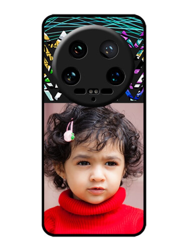 Custom Xiaomi 14 Ultra Custom Glass Phone Case - Neon Abstract Design