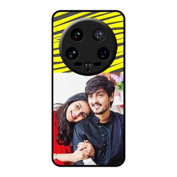 Xiaomi 14 Ultra Custom Glass Phone Case - Yellow Abstract Design