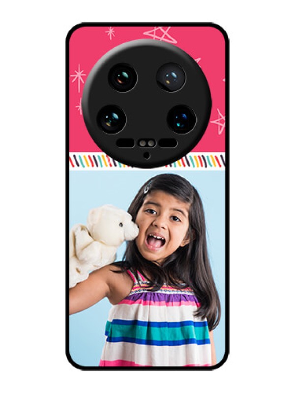 Custom Xiaomi 14 Ultra Custom Glass Phone Case - Line Art Design