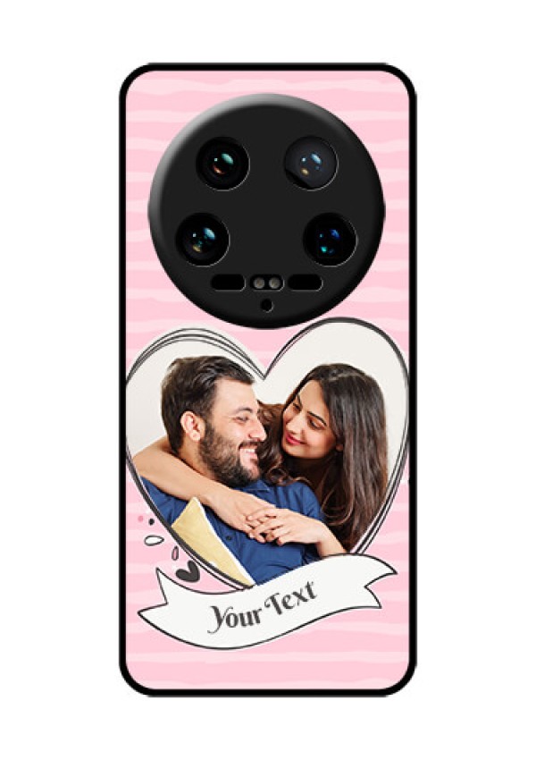 Xiaomi 14 Ultra Custom Glass Phone Case - Vintage Heart Design