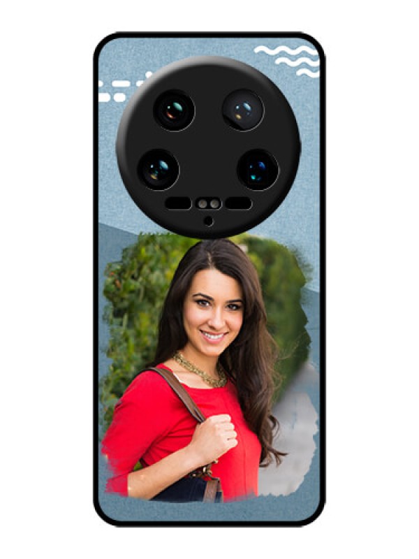 Custom Xiaomi 14 Ultra Custom Glass Phone Case - Grunge Line Art Design