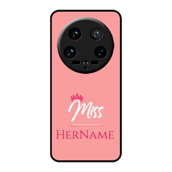 Xiaomi 14 Ultra Custom Glass Phone Case - Mrs With Name Design