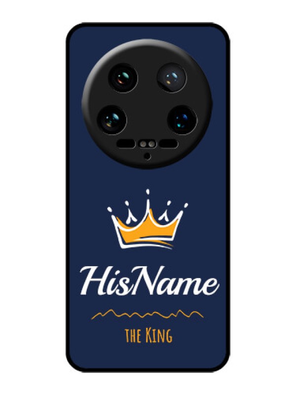 Custom Xiaomi 14 Ultra Custom Glass Phone Case - King With Name Design