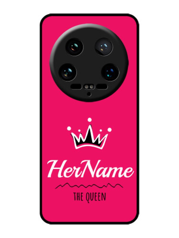 Custom Xiaomi 14 Ultra Custom Glass Phone Case - Queen With Name Design