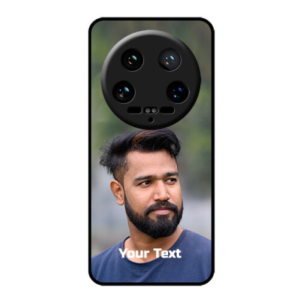 Xiaomi 14 Ultra Custom Glass Phone Case - Photo With Text Design Xiaomi 14 Ultra Custom Glass Phone Case - Photo With Text Design